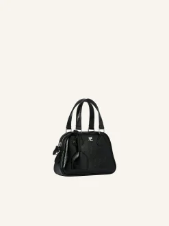 AC STUD NAPLACK LEATHER MINI BOWLING BAG