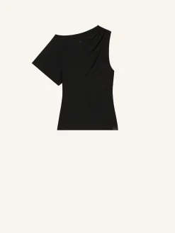 ASYMMETRIC DRAPED T-SHIRT