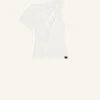ASYMMETRIC DRAPED T-SHIRT