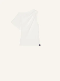 ASYMMETRIC DRAPED T-SHIRT