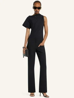 ASYMMETRIC DRAPED T-SHIRT