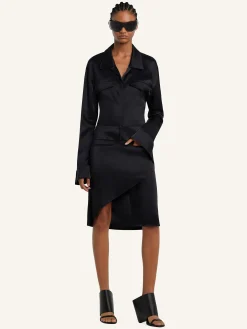BACKLESS SATIN SHIRT BODYSUIT