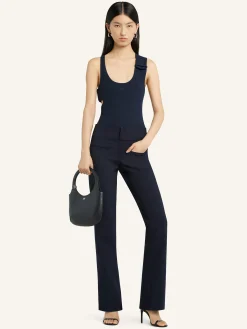 BELTED BOOTCUT PANTS