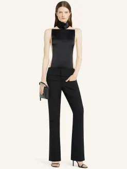 BELTED BOOTCUT PANTS