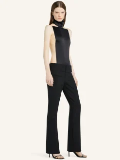 BELTED BOOTCUT PANTS