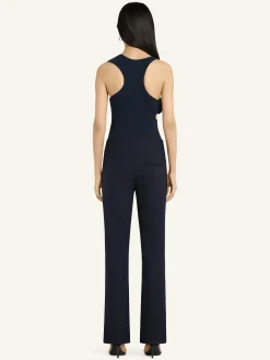 BELTED BOOTCUT PANTS