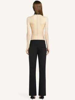 BELTED BOOTCUT PANTS