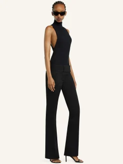 BELTED BOOTCUT PANTS