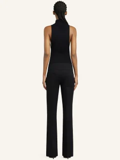 BELTED BOOTCUT PANTS