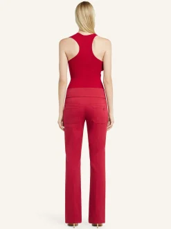 BELTED BOOTCUT PANTS