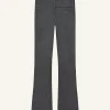 BELTED DENIM BOOTCUT PANTS