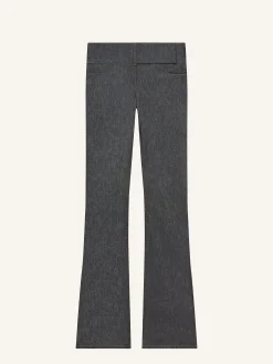 BELTED DENIM BOOTCUT PANTS