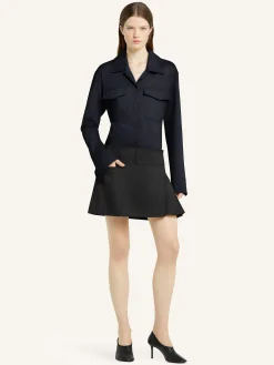 BELTED PLEATED MINI SKIRT