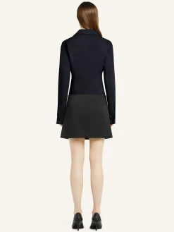 BELTED PLEATED MINI SKIRT