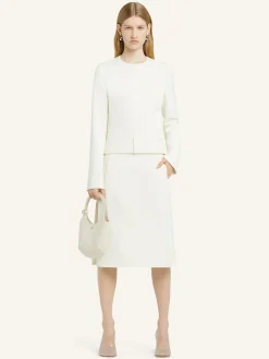 BELTED SLIT SKIRT