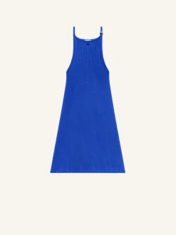 BUCKLE RIB KNIT DRESS