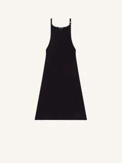 BUCKLE RIB KNIT DRESS