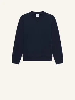BUTTONED FLEECE SWEATSHIRT