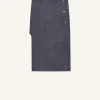 CENTERED POCKET DENIM SKIRT