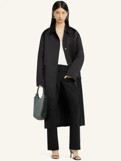 COCOON SATIN COAT