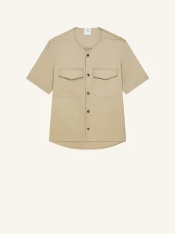 COLLARLESS UTILITY SHIRT