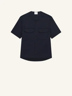 COLLARLESS UTILITY SHIRT