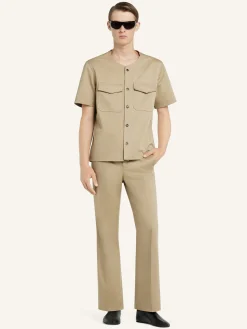 COLLARLESS UTILITY SHIRT