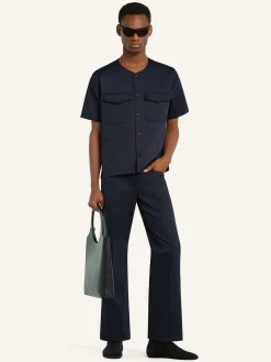 COLLARLESS UTILITY SHIRT
