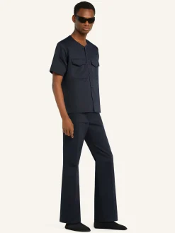 COLLARLESS UTILITY SHIRT