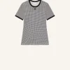 CONTRAST HOUNDSTOOTH T-SHIRT