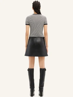 CONTRAST HOUNDSTOOTH T-SHIRT