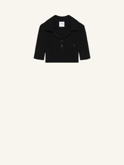 CROPPED KNIT POLO