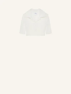CROPPED KNIT POLO