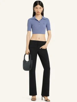 CROPPED KNIT POLO