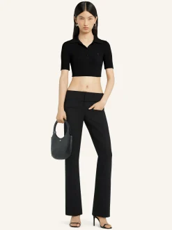 CROPPED KNIT POLO