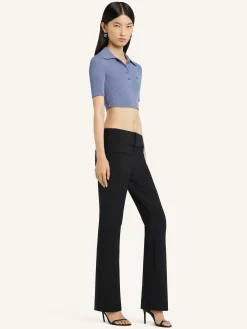 CROPPED KNIT POLO