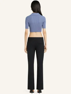 CROPPED KNIT POLO