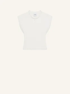 CROPPED SLEEVELES SWEATER