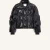 CROPPED VINYL PUFFER JACKET