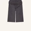 DOUBLE BELTED DENIM SHORTS