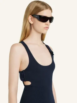 DOUBLE BUCKLE 90'S RIB DRESS