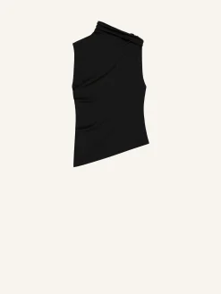 DRAPED JERSEY TOP