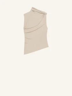 DRAPED JERSEY TOP