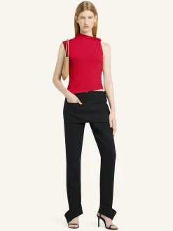 DRAPED JERSEY TOP