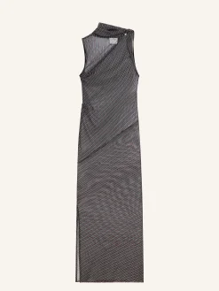DRAPED MESH DRESS