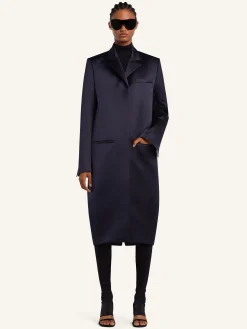 HERITAGE BELTED SATIN COAT