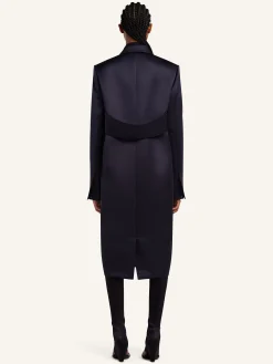 HERITAGE BELTED SATIN COAT