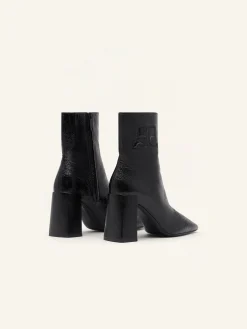 HERITAGE NAPLACK LEATHER ANKLE BOOTS