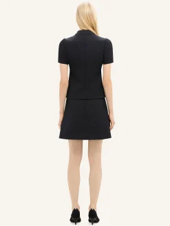 HIGH COLLAR TWILL TOP