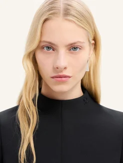 HIGH COLLAR TWILL TOP